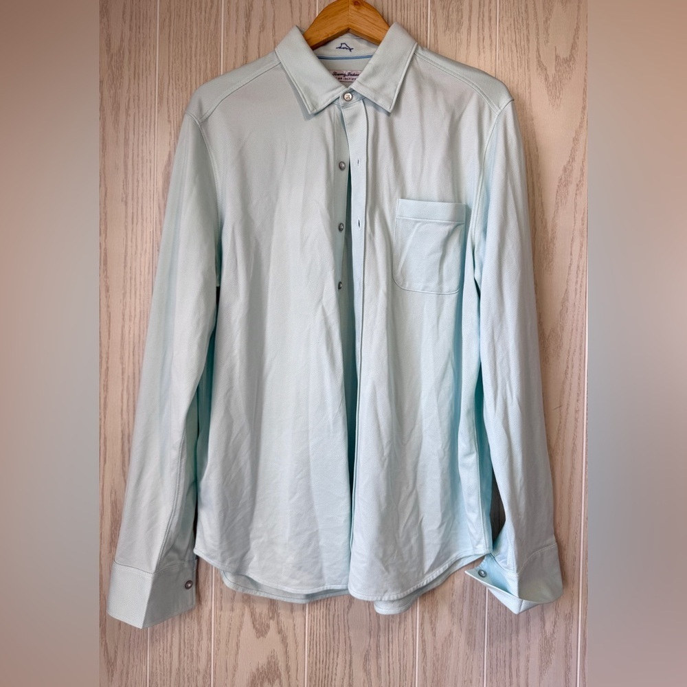 Tommy Bahama Supima Cotton Long Sleeve Button Shirt Size L LNC